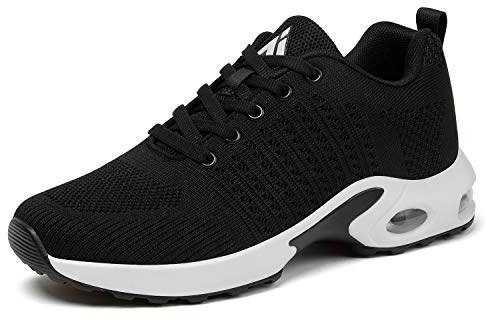 Mishansha Womens Sneakers Air Cushion Running Tennis Shoes, Size 7.5 Black