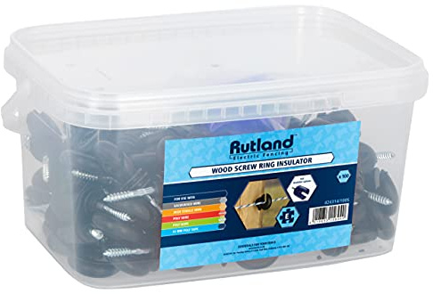 Rutland Essentials Wood Screw Ring Insulator (100) inc. Insulator Spinner