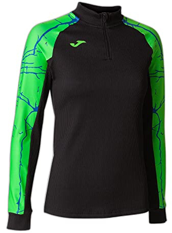 Joma Damsweatshirt, svart/neongrön, XS