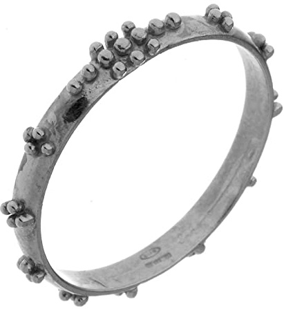 Holyart Rosenkranz Ring mit Bällchen Silber 925, 20 mm (0.79 inc.) - DE 63
