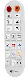 Geemarc TV Photo100 - Universal Remote Control Equipped with 10 Memory Keys with Customisable Pictures - Computer Required for Configuration - Works with Infrared