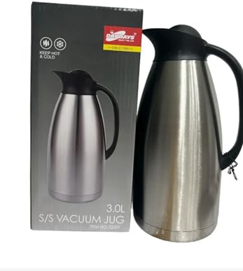 Generic 3 L Stainless Steel Tea Pot Insulated Vacuum JUG Flask Coffee Travel Racket