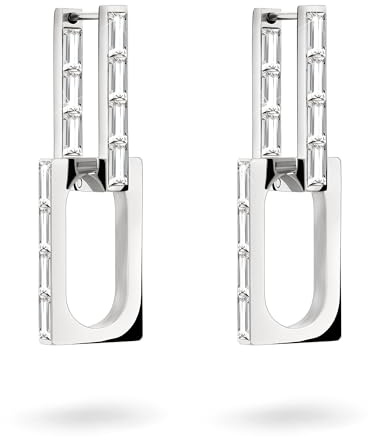 LIEBESKIND BERLIN Damenschmuck– Kette, Armband und Ohrschmuck aus cooler eckiger Linkchain aus Edelstahl– Moderner Statement Schmuck