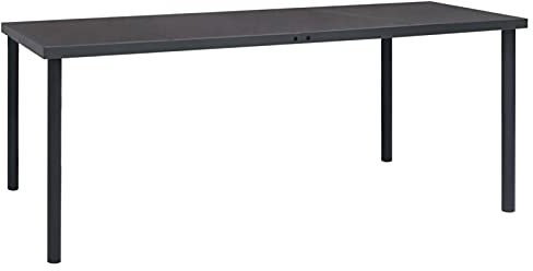 ZEYUAN Outdoor-Esstisch, Tisch Balkon, Gartentisch, Balkontisch, Küchentisch, Garden Table, Terrassentisch, Anthrazit 190x90x74 cm Stahl