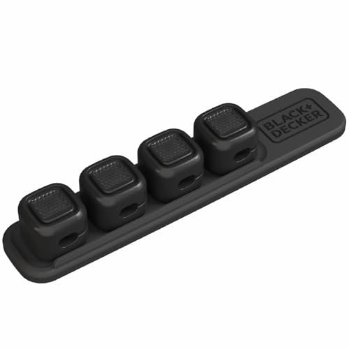 BLACK+DECKER Magnetic Cable Holder Set, Black
