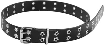 ANDRESLAD Gürtel Für Damen Stern Taillengürtel Nietengürtel Damengürtel Verstellbarer Gürtel Für Hosen Jeansgürtel Mit Schnalle