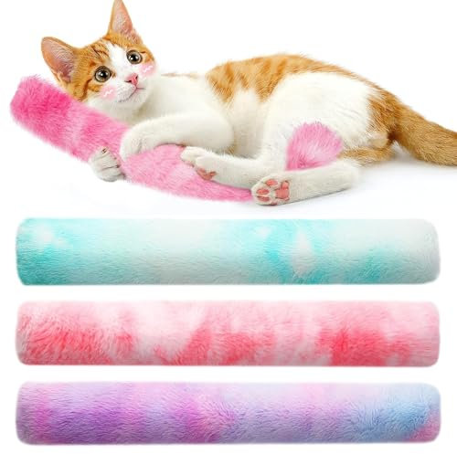 tyokas 3 Stück Katzenspielzeug Katzenminze Kissen Weich und Ianglebig Katzenminze Katzenspielzeug Interaktives Katzen-Kicker-Spielzeug für Indoor Geeignet zum Necken und Trösten von Katzen