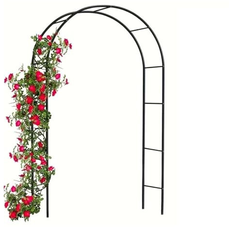HKYBCF Outdoor Garden Arch 1pc, Metal Garden Arch, 100inch Large Size Heavy Duty Steel Frame Garden Arch With Gothic Style, Wedding Arch Lawn Rock Climbing
