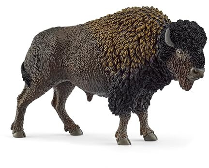 Schleich Wild Life | Bisonte 14879 | Figuras de Animales detalladas | Juguete de zoológico y Educativo | Regalo para niños y niñas | decoración para cumpleaños | a Partir de 3 años | 13 x 4 x 8 cm