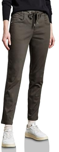 STREET ONE byxor med tejpdetaljer, Muddy Brown, 42W / 28L
