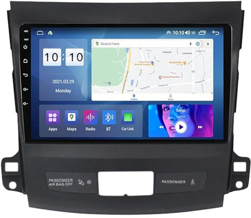 Generico Autoradio Touchscreen Android 12 per M-Itsubishi Outlander 2005-2011 Navigazione satellitare GPS 9'' Touchscreen unità Principale Lettore multimediale Ricevitore FM BT con 4G 5G WiFi SWC DSP