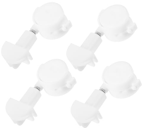 SHINEOFI 4pcs Pet Cage Double Wheel Casters Brake White Heavy Duty Swivel Wheels Replacement for Pet Cage Furniture Office Accessories