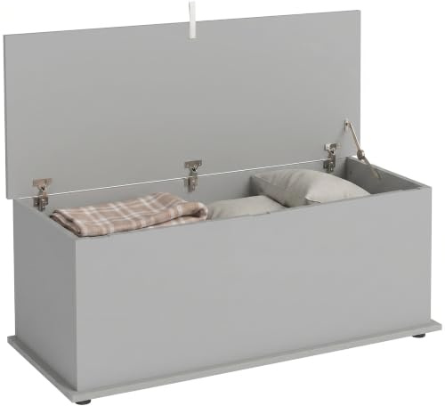 HOMCOM Storage Chest Large 113L Blanket Box 100x40x40cm, Grey