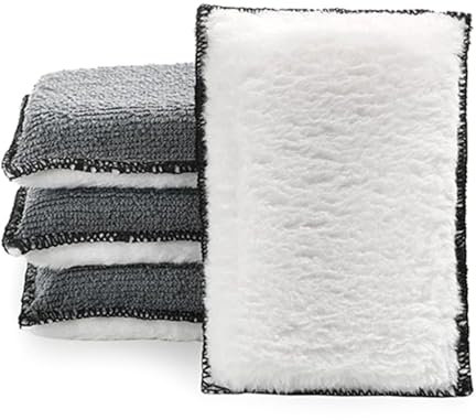 4Pcs High Absorbency Car Scrubbing Sponge Pad Towels For Various Cleaning Leather Dishes Upholstery Household Surfaces