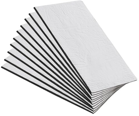 10 Pezzi Tappetini Isolanti per Auto Tappetino Fonoassorbente per Auto Pannello Isolante in Alluminio Butilico Tappetino Isolante per Isolamento Acustico Impermeabile Ignifugo (250 x 180 x 5 mm)