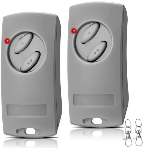 Lot de 2 télécommandes d'ouverture de porte de garage 433,92 MHz pour EcoStar RSE2-433, RSC2-433, RSZ1-433, pour EcoStar Liftronic 500/700/800 pour Portronic D2500/D5000/S4000