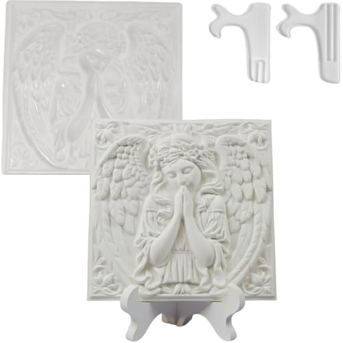 ALEFBET Silikonform Engel, Silikonformen Gießformen Engel, Silikon Gießform Ornamente, Gipsformen zum Gießen, Epoxidharz Formen Engel Dekorationen (Set-Engel)