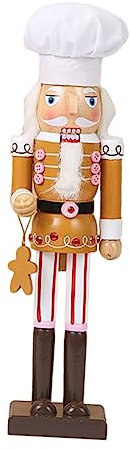 Zerodeko Schiaccianoci in Legno Decorativo Natalizio Statua Di Figura Di Schiaccianoci Addobbo Da Tavolo Per Feste Di Natale Realistico e Carino Per Arricchire La Stanza