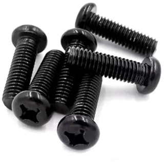 50 Stück schwarze 304-Edelstahl-Kreuzschlitz-Rundkopfschrauben M1,4 M1,6 M2 M2,5 M3 kleine Maschinenschrauben GB818(5mm,M1.4)