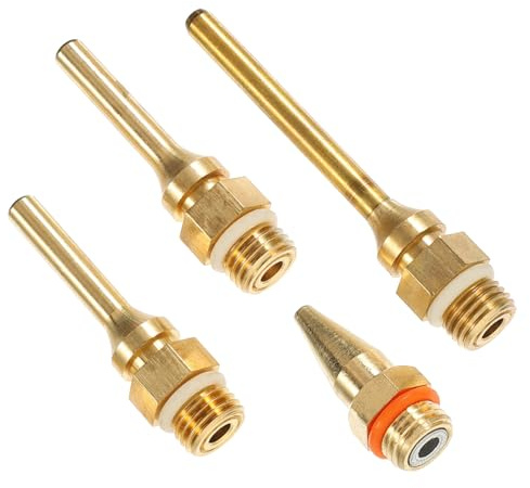 NUOBESTY Copper Extended Leak-Proof Glue Sprayer Nozzle Kit 4pcs Fine Tip Nozzles for Hot Glue Guns for Crafting Repair and DIY Projects Random Color