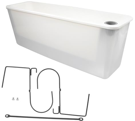 Yardwe Bac à Fleurs Rectangulaire avec Support Pot de Plantes Suspendu pour Balcon et Jardin pour Réduits Durable et Élégant pour Intérieur et Extérieur