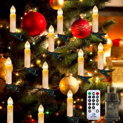 Artrastar LED Lichterkette Weihnachtsbaum mit Stecker 23 M 50 LED Warmweiß
