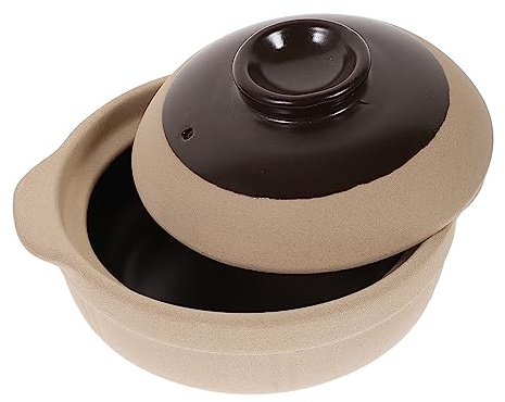 CIYODO Pentola in Terracotta Smalto Resistente al Calore Vaso in Argilla per Stufati e Minestre Superficie Liscia e Facile da per Uso
