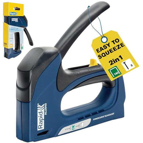 Rapid, Rapid Handtacker ALU940 für Klammern Nr. 140, 3-stufige Leistung, Ergonomischer Griff, Powercurve Technologie (5001692)