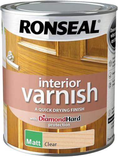Interior Wood Varnish Matt Clear 750ml | Hard-Wearing Protection Against Scratches, Heat & Water | Touch Dry 20 Mins | Re-Coat in 2 Hours | Non-Yellowing | Covers Approx 18m²