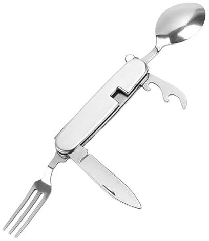 Campingbestick-set, avtagbara – campingredskap 4 1 camping, picknick bestick redskap, ryggsäck vikbara vandringsbestick för | Multipurpose Outdoor Indoor Utility