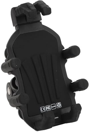 BONKZEBU Motorcykelgaffelstam Vibrationsdämpare Telefonfäste för 4,9-8,1 Tum Smartphones, Stötdämpande för ATV, Tillverkad Av Aluminiumlegering + Nylon (M10 Kulhuvud; Bottendiameter 10 mm / 0,39 tum)