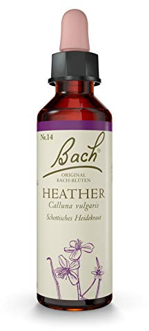 Original Bachblüten Tropfen Nr. 14 Heather: Verständnis & Empathie mit der Bach-Blüte Schottisches Heidekraut, 20ml