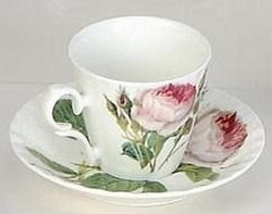 Roy Kirkham Redoute Rose Espressotasse mit Unterteller