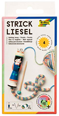 folia 24919 - Strickliesel inklusive Wolle, Holzstricknadel und Sticknadel
