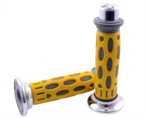 Lenkergriffe PROGRIP Griffe 768 grau gelb Roller Scooter Motorrad