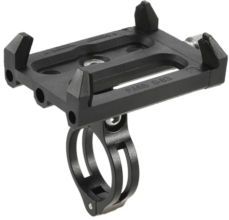 Lixa-da Fahrrad-Telefonhalterung + Sicherheitsbänder, verstellbar, Universal, Handyhalterung für Fahrradlenker, MTB, GPS Bracket Cradle Clamp Mountainbike (Schwarz -2) 180° verstellbar