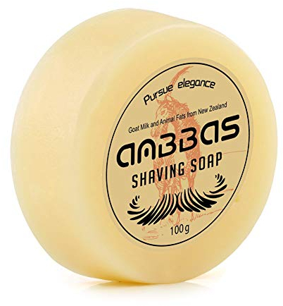 Anbbas 100g Rasierseife Ziegenmilch aus Neuseeland für Barber Traditionelle Nassrasur