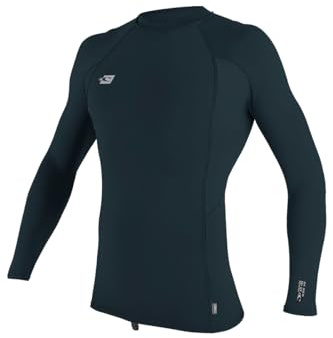 O'Neill Men's Premium Skins UPF 50+ Long Sleeve Rash Guard, Slate/Slate/Slate, M