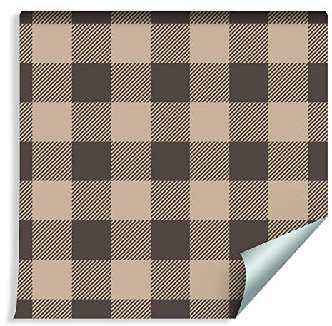 Muralo Tapete Modisches Braun-Beige-Karomuster im Vintage-Stil Vlies Design elegant schottisch - 162924311