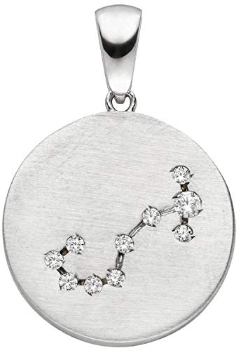 Jobo Sternzeichen-Anhänger Skorpion aus 925 Sterling Silber matt mit 10 Zirkonia