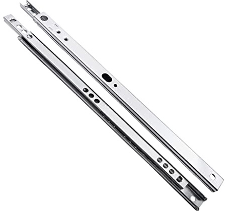 Schubladenschienen, 17mm x 310mm Auszugsschienen mit Teilauszug für Schubladen Kugelauszug Schubladenauszug Schubladen Schienensystem Möbelbeschläge (1 Paar)