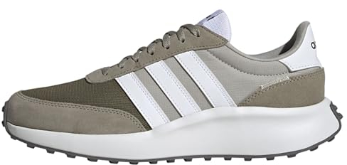 adidas Herren Run 70s Lifestyle Running Shoes, Olive/Cloud White/Silver Pebble, 40 2/3 EU