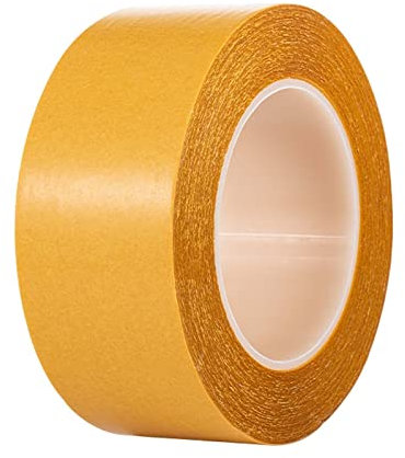Amagogo Ruban adhésif double face, ruban adhésif transparent en maille de fibre de verre robuste avec maille en fibre de verre pour bricolage, bureau, cadres, 5cmx10m