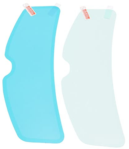 Pellicola per Visiera per Casco da Moto, Casco da Moto Universale 24,5 Cm Set di Pellicole per Visiera Antiappannamento Antipioggia Interno Esterno Alta Trasparenza