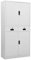 KOIECETA Büroschrank Aktenschrank Metallschrank Stahlschrank Lagerschrank Aufbewahrungsschrank Schrank Büromöbel 90x40x180cm Stahl (Hellgrau)