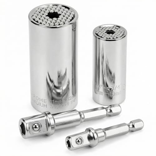 QWORK® Socket Wrench, Universal Socket, Sockets Tools Set, 11-32mm 7-19mm