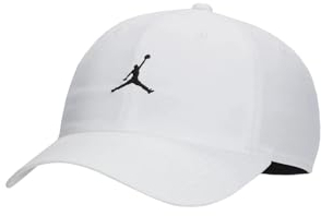 Nike Jordan Club Unstructured Jumpman - Berretto da Baseball da Uomo, Colore: Bianco/Nero M/L