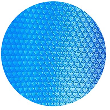 Yeory Solar Swimming Pool Cover 15ft Round Thermal Heart-shaped Foam Film Covers for Inground Above Ground Swimming Pool, Pool Cover 10ft