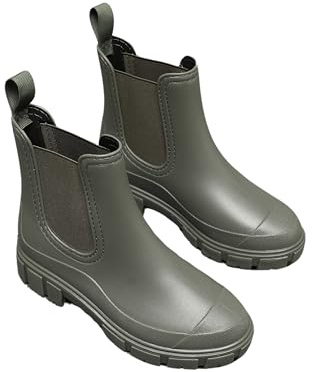 IVACHY Women's Wellies Boots - Fashion Ankle boots for ladies- Chelsea Booties - Waterproof Rain Boots Wellingtons Boota