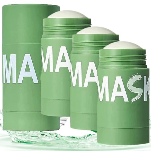 Masque nettoyant en profondeur au thé vert,bâton de masque nettoyant en profondeur sans pores,bâton de masque à la boue au thé vert,purifie,hydrate,contrôle l'huile, convient à tous les types de peau